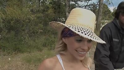 Big boobed blonde and brunette babes dont care about the cold weather