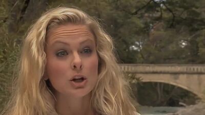 Big boobed blonde and brunette babes dont care about the cold weather