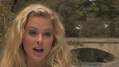 Big boobed blonde and brunette babes dont care about the cold weather