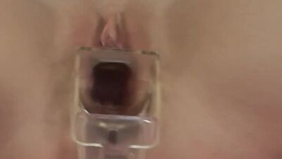 Speculum beauty dildos pussy and pees in solo session