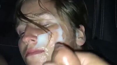 Amateur Cum on face and cum in mouth p1
