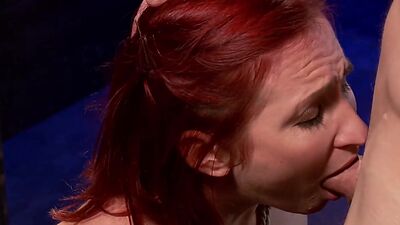 Bound redhead sub rough fucked