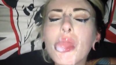 Amateur Cum on face and cum in mouth p11