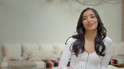 Lusty Latina Emily Willis hot fingering action after posing in stockings