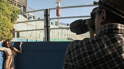 Footballer babe Danielle Mathers and GFs flashing big boobs on the field