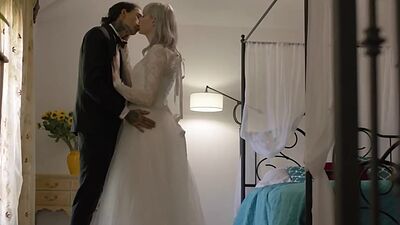 Trans bride and her busty brides maid fucked by the groom