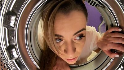 Big jugs horny blonde babe in a hostel passionate sex