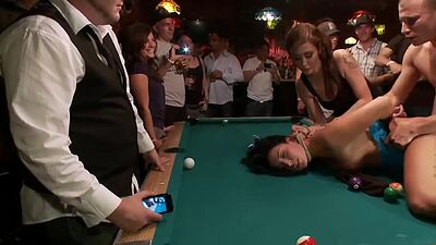 Bound dirty babe rough public banged