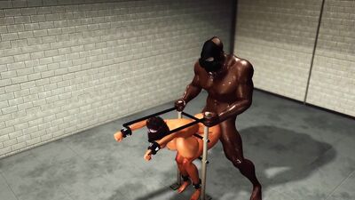 BDSM experience. A sexy brunette likes it rough