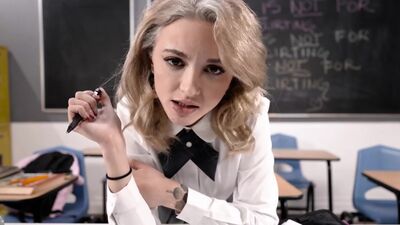Teen student wants to fuck you as her teacher in detention