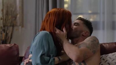 Slut TS let new guy bareback her ass while husband is out