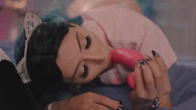 Trans Korra Del Rio toyed and bareback fucked by stepbro