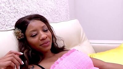 Big boobed Beauty cums riding big cock in studio