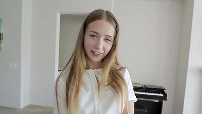Creampied stepsister easily handles stepbros big cock