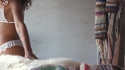 Amazing black teen dancer Scarlit Scandal posed and showed petite body