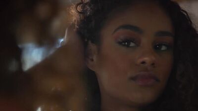 Amazing black teen dancer Scarlit Scandal posed and showed petite body