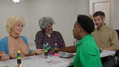 IR mature deepthroats BBC and rides it with her shaved cunt