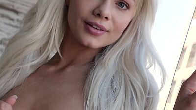 Petite brunette Riley Reid posing and showing her perfect natural body