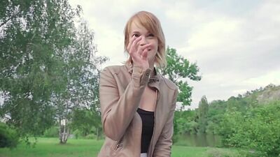 POV redhead teen public sucks and rides big fat cock