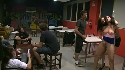 Spanish babe anal public banged