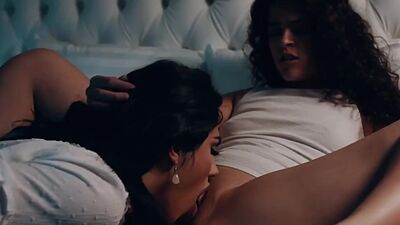 Teen stepdaughter licked and fucked by her Trans stepmom