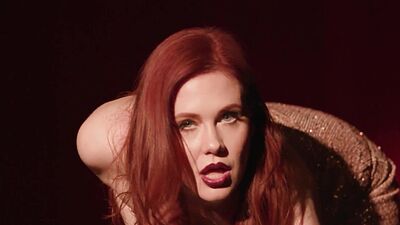 Stunning redhead MILF revealed amazing big boobs and perfect naked body