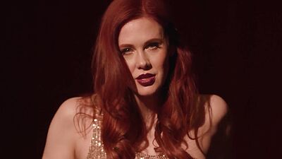 Stunning redhead MILF revealed amazing big boobs and perfect naked body