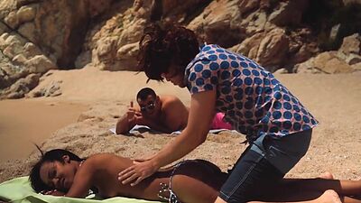 Beautiful Portuguese babe Noe Milk beach seduction and sex tutorial