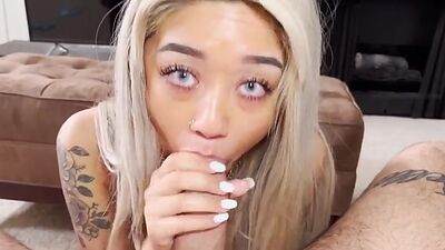 BJRAW Gia Dibella gobbles down cock