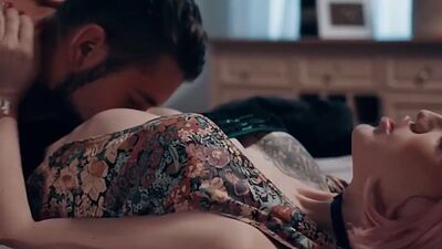 Busty shemale lets sad stepbrother bareback her wet asshole