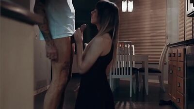 Tipsy Tgirl lets stepbro bareback her ass so he keep silent