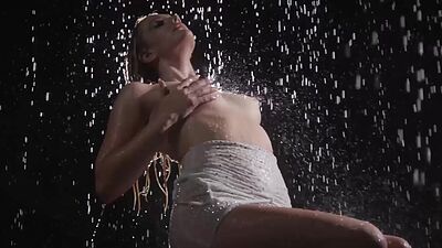 Sexy blonde MILF passion striptease and babe revealed her amazing body