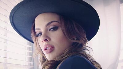 Big natural tits teen posing in lingerie and revealed amazing tattooed body