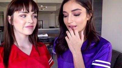 Stepbro score your dick in Emily Willis pussy but share it with Aliya Brynn