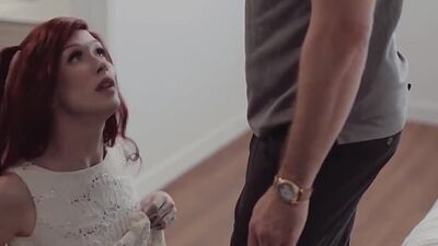 Angry stepdad bareback fucks the ass of his Tgirl stepteen