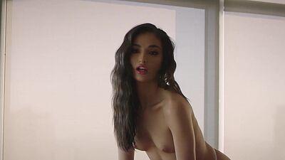 Petite small tits chick teen Emily Willis posing naked after striptease