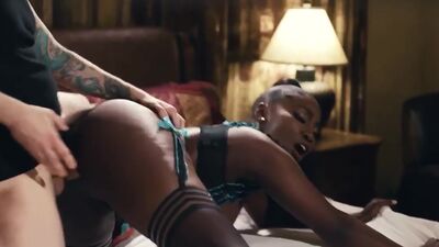 Ebony agent gets asslicked and fucked hard to sell a house