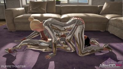 Big tits blonde and ebony futanari lesbians have new uniforms in a game