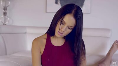 Glam Girl Pounded On Sofa