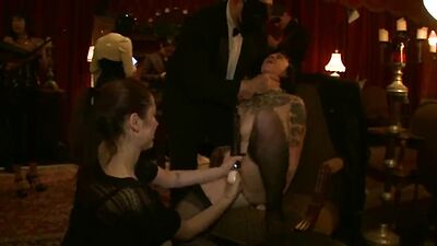Group of slaves fucked at bdsm party