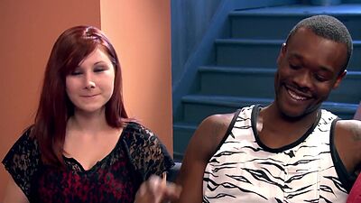 Sexy babe with big boobs enjoyed rough interracial sex with black husband