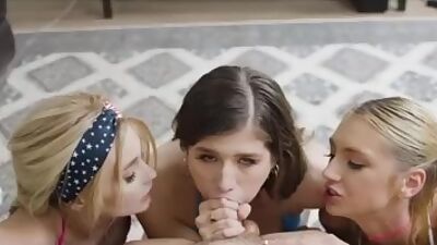 POV fucking three beautiful bikini chicks