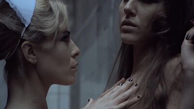 Lesbian nurse Gisela Panezi licking a patients Andressa De Barros big boobs