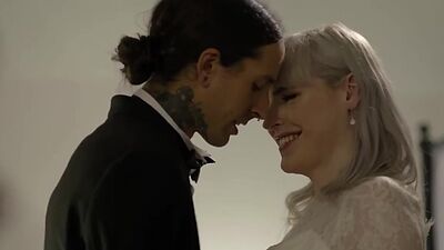 Handsome groom lick and fuck Tgirl brides ass and bridesmaid