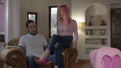 Big tits shemale lets her stepbro bareback fuck her wet ass