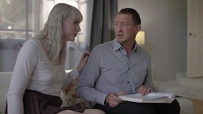 Small tits blonde ts Lianna Lawson anal barebacks dudes ass