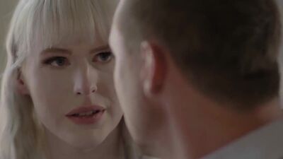 Small tits blonde ts Lianna Lawson anal barebacks dudes ass