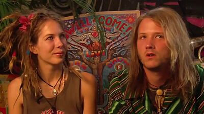 Skinny amateur German babe Leona fucking outdoor to save the forest
