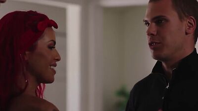 Busty TS lets her husband watch while shes getting analed1