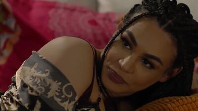 Big tits babe gets her pussy licked and banged by TS stepsis